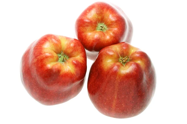 Undersidan av röda äpplen — Stockfoto