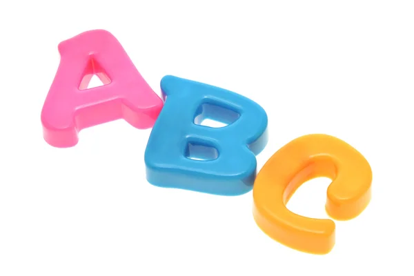 Алфавит ABC цвета на белом фоне — стоковое фото