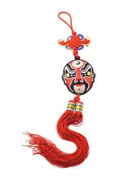 Colorful Chinese opera mask ornament clipart