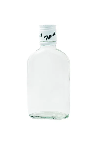 Bottiglia di vetro di whisky vuota — Foto Stock