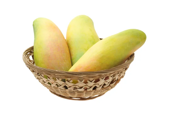 Mangoes in basket — Stock Photo, Image