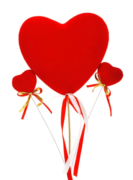 Corazón rojo símbolo ornamentos — Foto de Stock