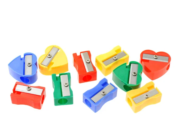 Colorful pencil sharpeners — Stock Photo, Image