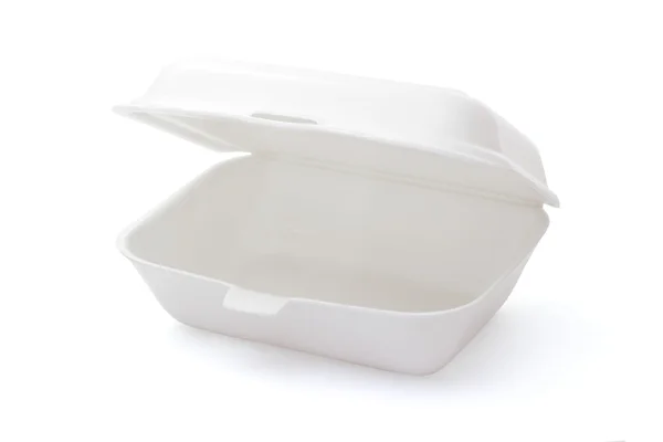 Lege styrofoam maaltijd doos — Stockfoto