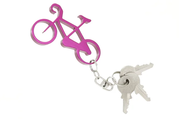 Schlüsselanhänger Fahrrad — Stockfoto