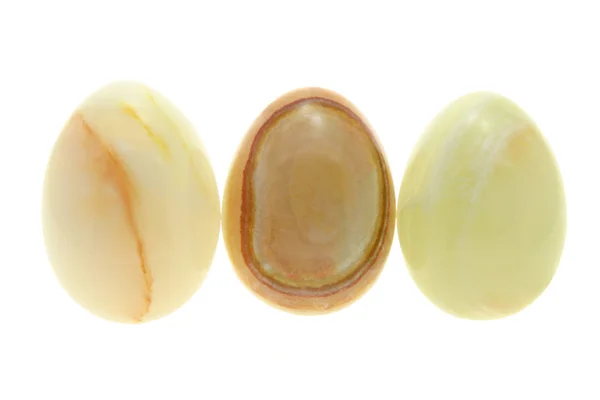 Полудрагоценные камни в форме яйца — стоковое фото