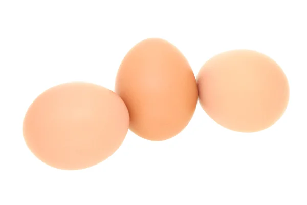 三个新鲜的鸡蛋 — 图库照片