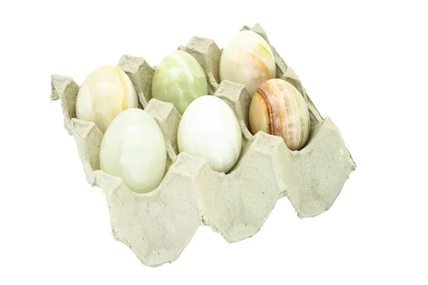 Gemas semipreciosas en forma de huevo — Foto de Stock