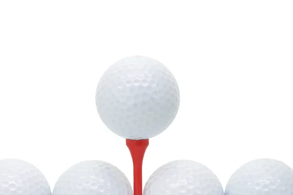 Golfbälle mit Abschlag — Stockfoto