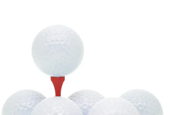 Golfballen en tee — Stockfoto
