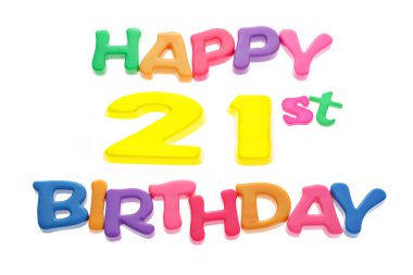 Happy 21st Birthday clipart