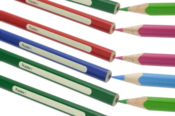 Кольорові олівці з пробілом копіювання — стокове фото