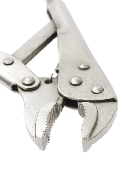 Close up of locking grip pliers — Stock Photo, Image