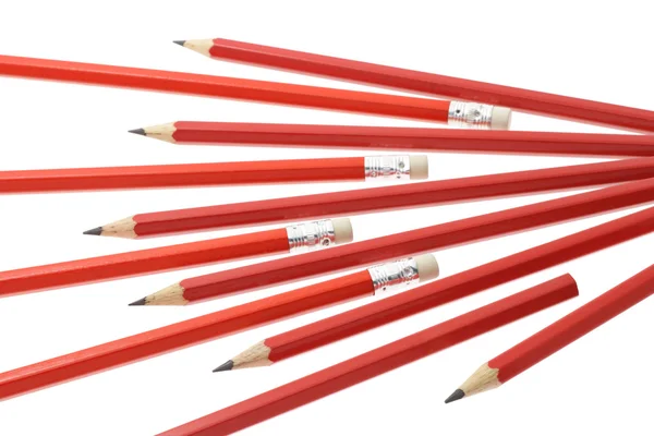 Kırmızı writng kalemler — Stok fotoğraf