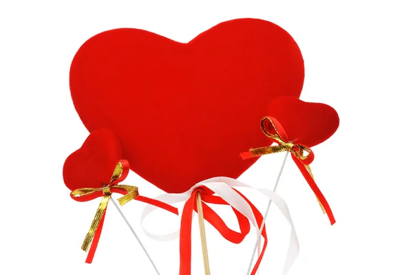Amor rojo corazón símbolo adornos —  Fotos de Stock
