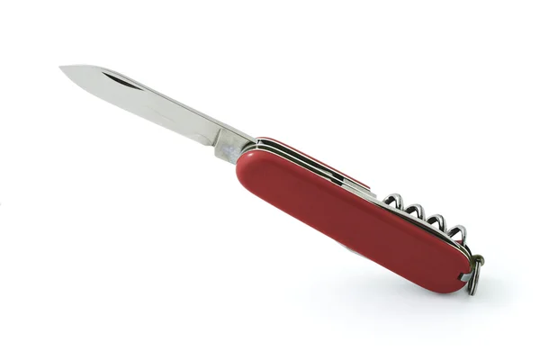 빨간색 스위스 군용 칼 — 스톡 사진