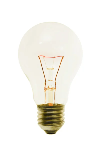 Glowing filament light bulb — Stock Photo, Image