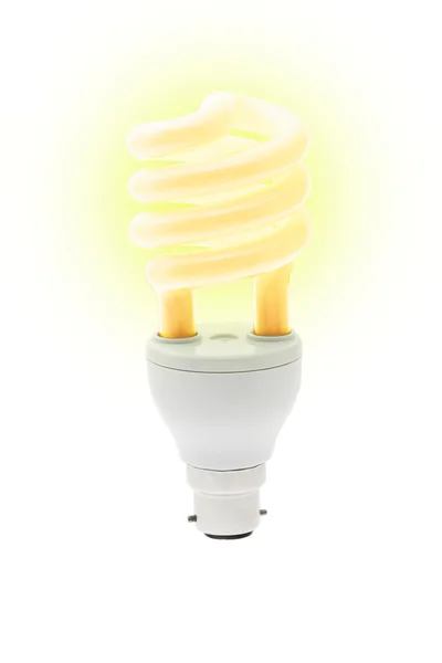 Lâmpada de poupança de energia brilhante — Fotografia de Stock