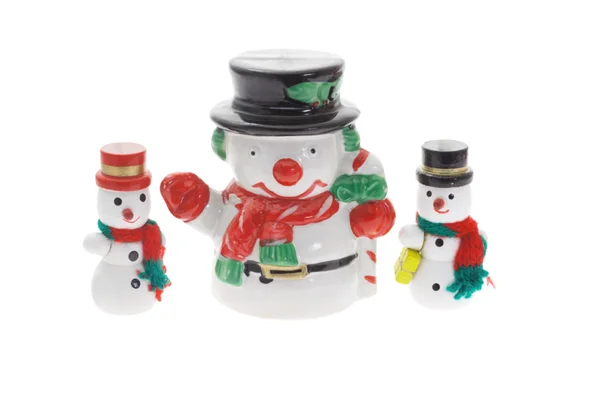 Figuras muñeco de nieve de Navidad —  Fotos de Stock