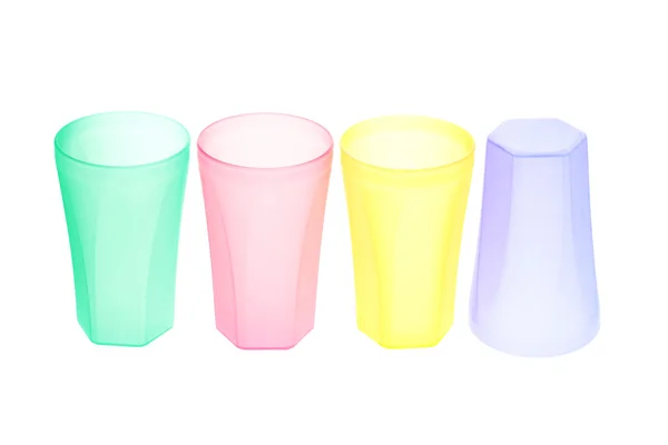 Bicchieri di plastica colorata — Foto Stock