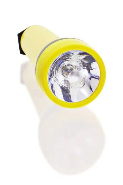 Gelbe Taschenlampe — Stockfoto