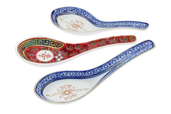 Cucharas de cerámica china —  Fotos de Stock
