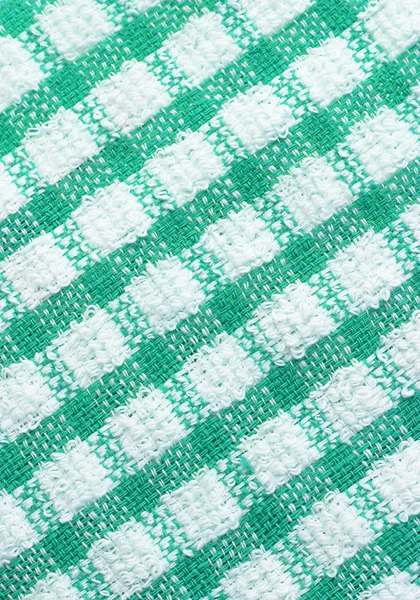 Verde e branco checkered fundo textura padrão — Fotografia de Stock