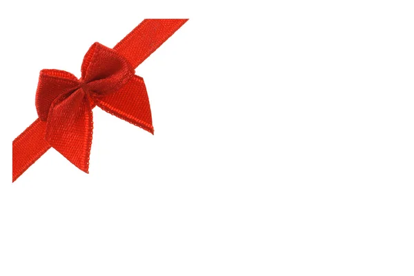 Decorative red bow ribbon — Stock Photo, Image