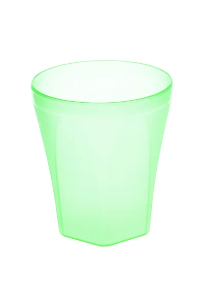 Copo de plástico verde — Fotografia de Stock