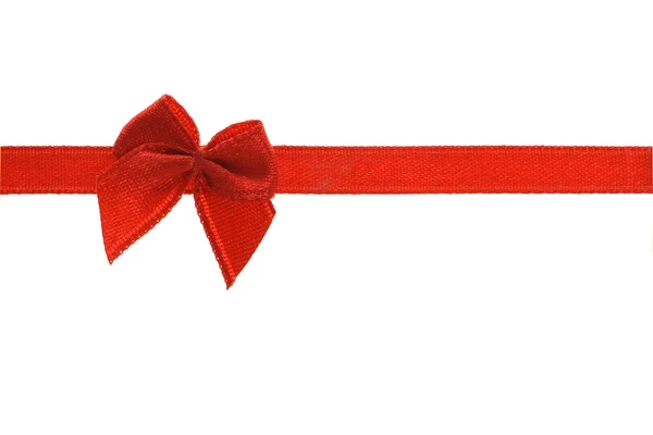 Wstążki ozdobne czerwone kokarda — Zdjęcie stockowe