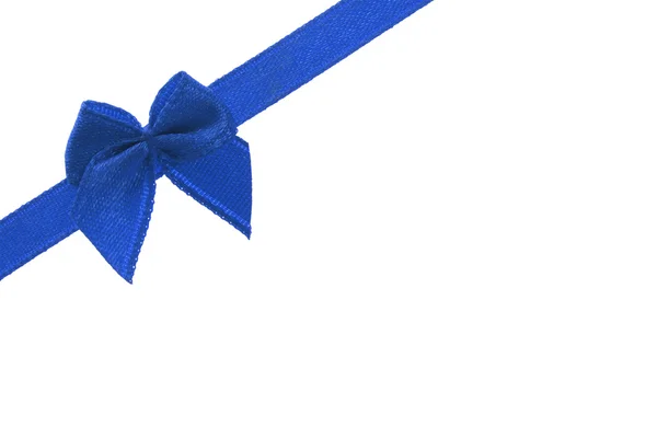 Blauwe decoratieve boog lint — Stockfoto