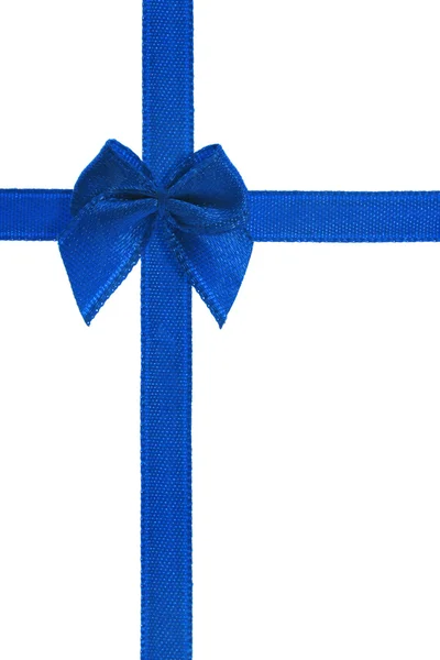 装飾的な青いボー リボン — ストック写真