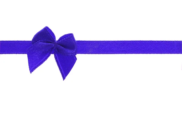 Decorative blue bow ribbon — Stock Photo, Image