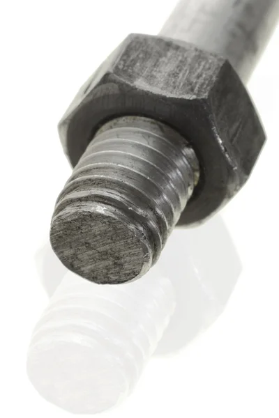 Close up on bolt and nut — Stock Photo, Image