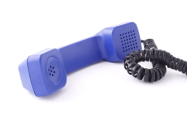Blue telephone hand set — Stock Photo, Image