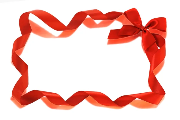 Red Bow ribbons border — Stock Photo, Image