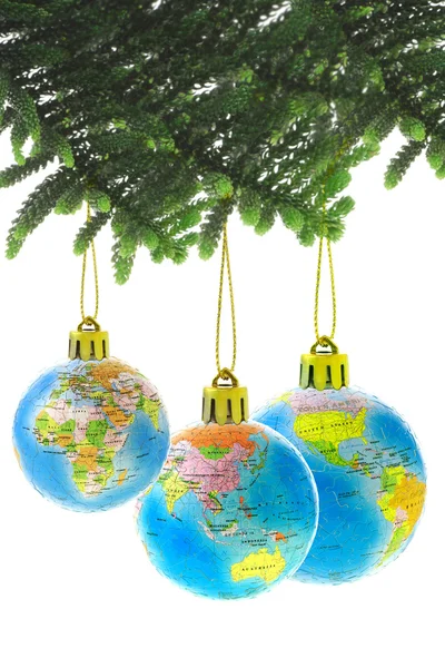 Ornamenti globo Natale — Foto Stock