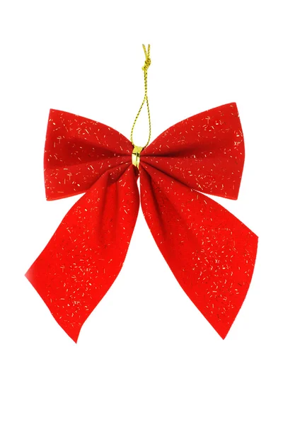 Red bow ribbon ornament — Stock Photo, Image