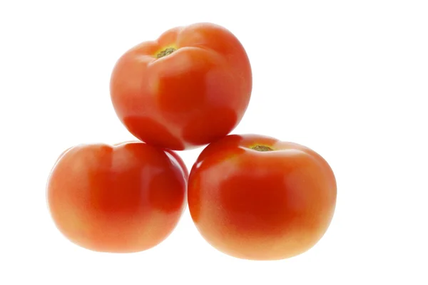 Three fresh tomatoes — Stock Photo, Image