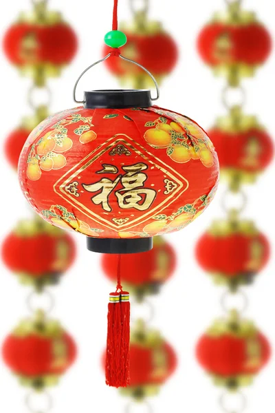 Rote chinesische Papierlaternen — Stockfoto