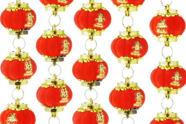 Enfeites de lanterna chinesa vermelha — Fotografia de Stock