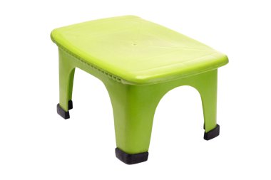 Green plastic stool clipart