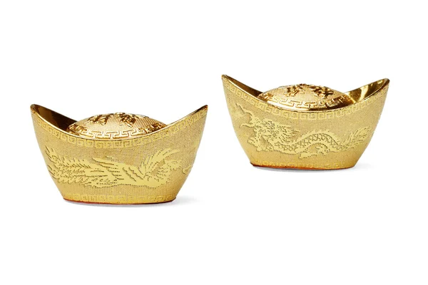 Enfeites de lingotes de ouro ano novo chinês — Fotografia de Stock