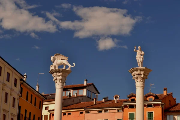 stock image Colums of piazza dei Signori Vicenza - Italy