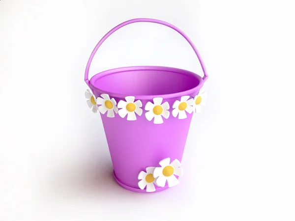 Funny fialové kbelík — Stock fotografie