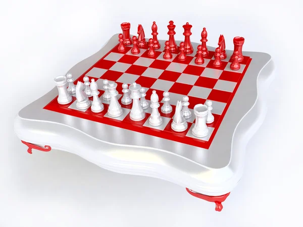 Chess in Read and White — Stock Photo, Image