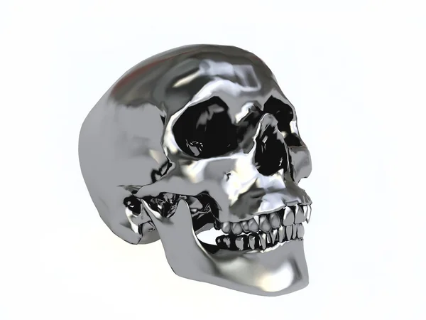 Crâne métallique noir — Photo