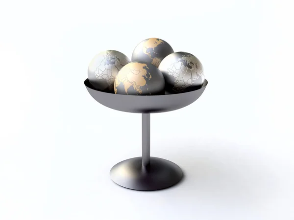 Globes as ice cream — Stock Photo, Image