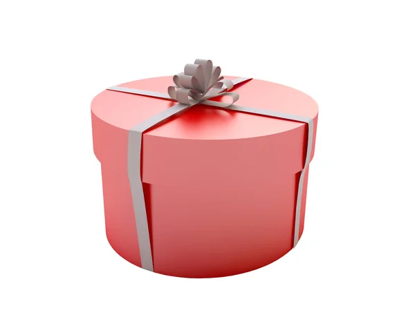 Red Round Gift Box — Stock Photo, Image