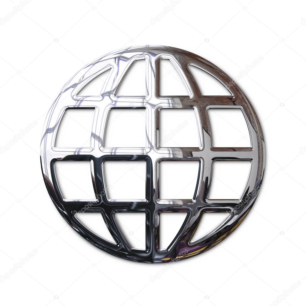 Chrome World Wide Web globe symbol